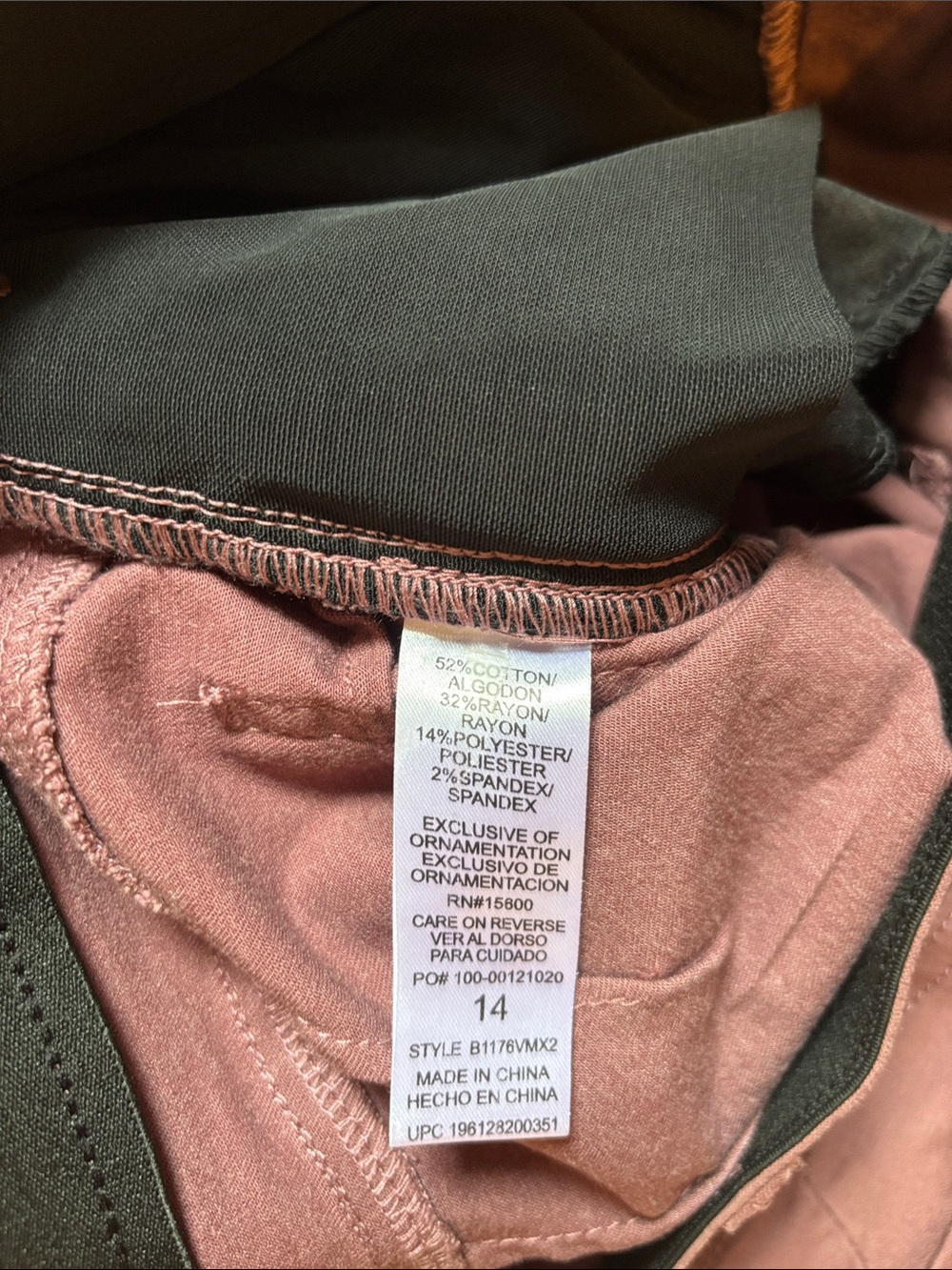 NWT Democracy "Ab" Solution Karessa Capri Ankle Skimmer Jeans Blush Sz 14 - Picture 7 of 7